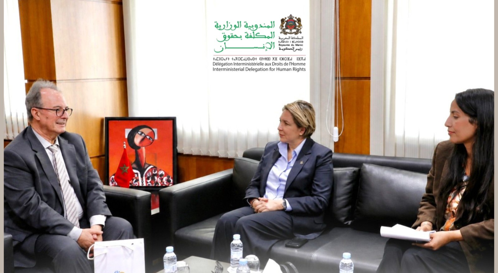 استقبال السيد المندوب الوزاري نائبة رئيسة المرصد الوطني لحقوق الطفل والاتفاق على تعزيز التعاون بين الجانبين في مجالات تهم حماية حقوق الطفل.